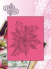 Lines and Dots Schablone Poinsettia