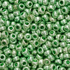 Rocailles metallic grün                
