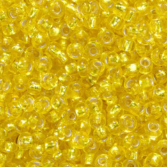 Rocailles Silberkern gelb