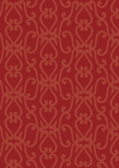Designpapier Ornamente Herz rot