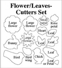 Ausstecher Set - Blumen und Blättchen