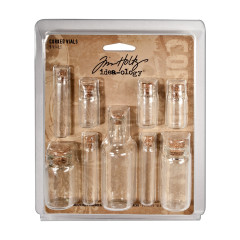 Idea-Ology Corked Glass Vials clear