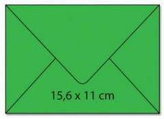 Umschlag rechteckig grün
