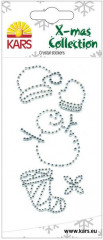 Crystal Sticker Snowman/Snowcap silber