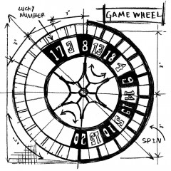 Holzstempel - Tim Holtz Game Wheel Sketch