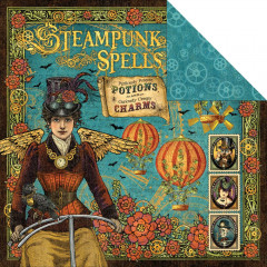 Steampunk Spells Designpapier - Steampunk Spells