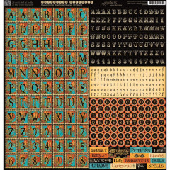 Alphabet Sticker Steampunk Spells