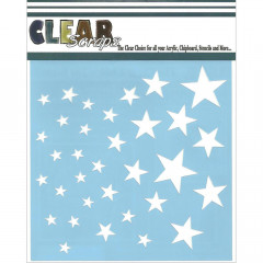 Clear Scraps Stencil - Stars