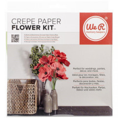 W R Crepe Paper Flower Kit - red