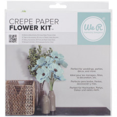 W R Crepe Paper Flower Kit - teal