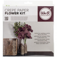 W R Crepe Paper Flower Kit - brown