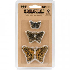 Finnabair Mechanicals Metal Embellishments - Grungy Butterflies
