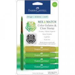 Mix  Match Gelatos and Clear Stamp Set - Green