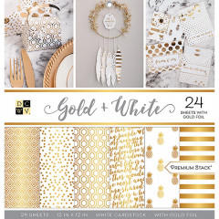 Gold  White 12x12 Premium Stack
