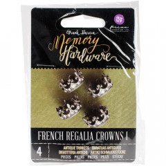 Memory Hardware Embellishments - French Regalia Crowns I