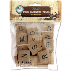 Vintage Collection Wood Alphabet Tiles
