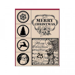 Hot Fudge Mounted Stamp Set - Merry Christmas