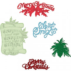 Cut and Emboss Dies - Silent Night Scroll