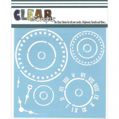 Clear Scraps Stencil - Roman Clock