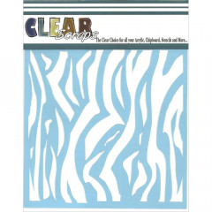 Clear Scraps Stencil - Zebra