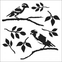 Crafters Workshop 12x12 Templates - Love Birds
