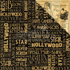 Vintage Hollywood Designpapier - Silver Screen