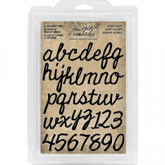 Idea-Ology Cling Foam Stamps - Cutout Script Alpha and Numbers