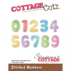 CottageCutz Die - Stitched Numbers