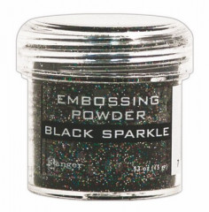 Embossing Pulver - Black Sparkle
