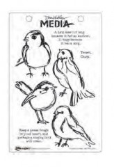 Cling Stamps Dina Wakley Media - Scribbly Birds