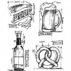 Cling Stamps Tim Holtz - Beer Blueprint