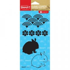 Clear Stamps - Asian Bunny  Patterns