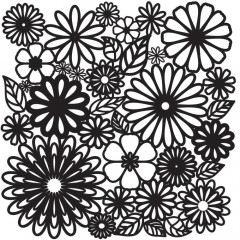 Crafters Workshop 12x12 Templates - Flower Frenzy