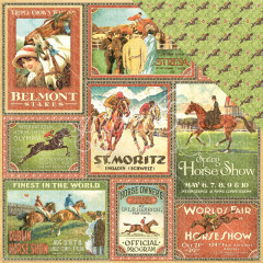 Off To The Races Designpapier - Belmont Stakes