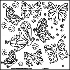 Crafters Workshop 12x12 Templates - Butterflies