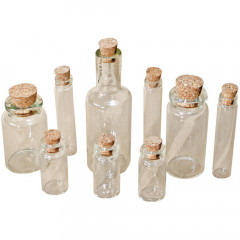 Idea-Ology Corked Glass Vials clear
