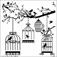 Crafters Workshop 6x6 Templates - Birds Of A Feather