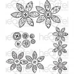 Cling Stamps - Buttons and Blooms