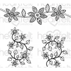 Cling Stamps - Patchwork Daisy Border