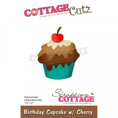 CottageCutz Dies - Birthday Cake W/Cherry