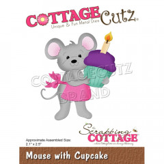 CottageCutz Dies - Mouse W/Cupcake