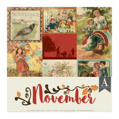 November 12x12 Calendar Paper Pack