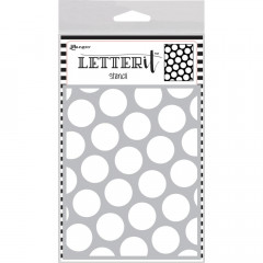 Letter It Background Stencil - Polka Dotting