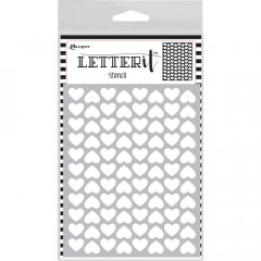 Letter It Background Stencil - Treading Hearts