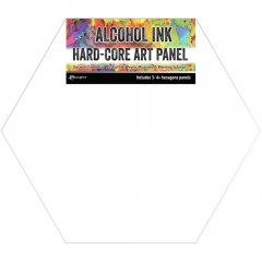 Tim Holtz Alcohol Ink Hard Core Art Panel - Hexagon