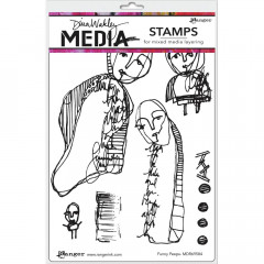 Dina Wakley Media Cling Stamps - Funny Peeps