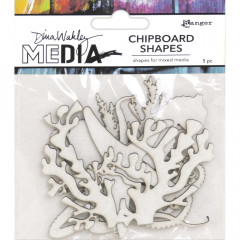 Dina Wakley Media Chipboard Shapes - Ocean