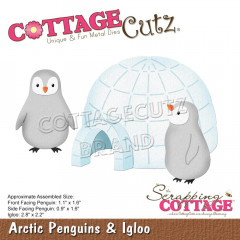 Cottage Cutz Die - Arctic Penguins and Igloo