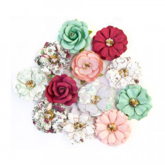 Mulberry Paper Flowers - Turquoise Pretty Mosaic