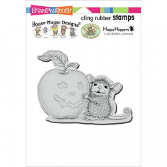 Cling Stamps - House Mouse Apple Smile